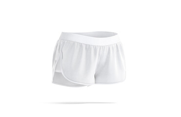 Wall Mural - Blank white women sport shorts mockup, side view