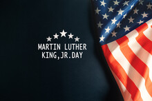Martin Luther King Day Anniversary - American Flag Abstract Back