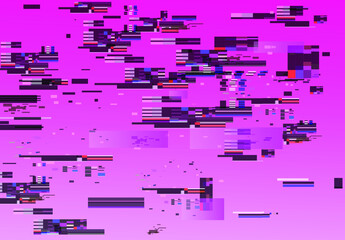 Aufkleber - Abstract pixelated retro background in 8-bit retrowave style. Conceptual illustration of steganography.