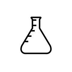 Wall Mural - empty erlenmeyer flask outline icon. clipart image isolated on white background.