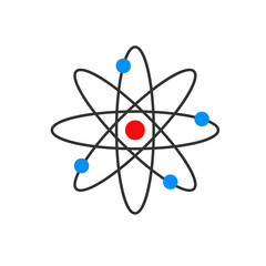 nuclear energy symbol icon. clipart image isolated on white background.