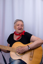 Granny, Old Man, Old Man, Woman, Gray Hair, Rock, Guitar, Old Age, Funny, Groovy, Interesting,