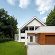 © Dariusz Jarzabek - House entrance with cobblestone and lawn