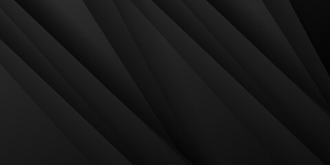 Wall Mural - dark black abstract business background with shadow overlap layers