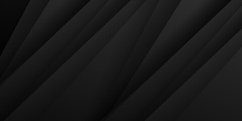 Wall Mural - dark black abstract business background with shadow overlap layers