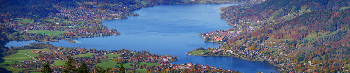 Miesbach, Deutschland: Panorama des Tegernsee