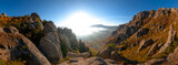 Fototapeta Na ścianę - Autumn panoramic landscape in the mountains,