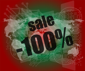 Poster - sale percentage on business digital touch screen