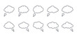 © Irene - Speech cloud bubble set. Editable stroke. Vector illustration icons. Different shape of clouds effects conversation, social media communication, dialogues