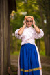 © muro - Slovak folklore. Girl in slovak folk dress.