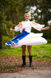 © muro - Slovak folklore. Girl in slovak folk dress.