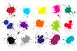© Feoktistova - Grunge splatters Abstract ink splashe text banners