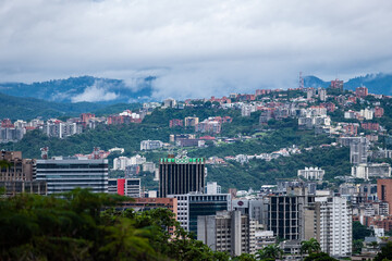 Poster - Caracas view from La Trinidad with the Avila at the background. Venezuela