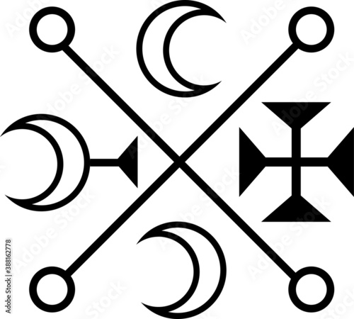 Cuadros en Lienzo Vector Seal of Decarabia Goetic Sigil Daemon Spirit from the Ancient Goetia Gods