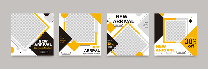 Wall Mural - Social media template for promotion