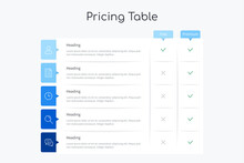Pricing Table Infographic Design