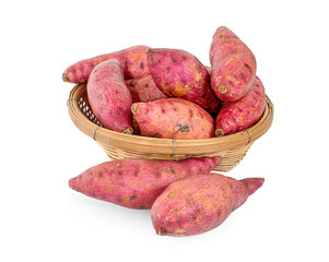 Wall Mural - sweet potatoes an isolated on the white background