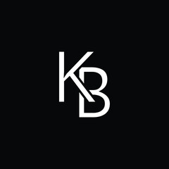 Wall Mural - Letter KB BK Monogram Logo