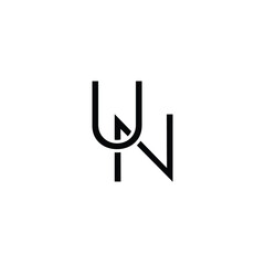 Wall Mural - Letter UN NU Monogram Logo