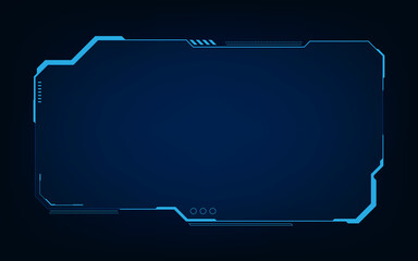 Aufkleber - HUD, UI, GUI futuristic user interface screen elements. High tech screen for video game. Sci-fi concept design.