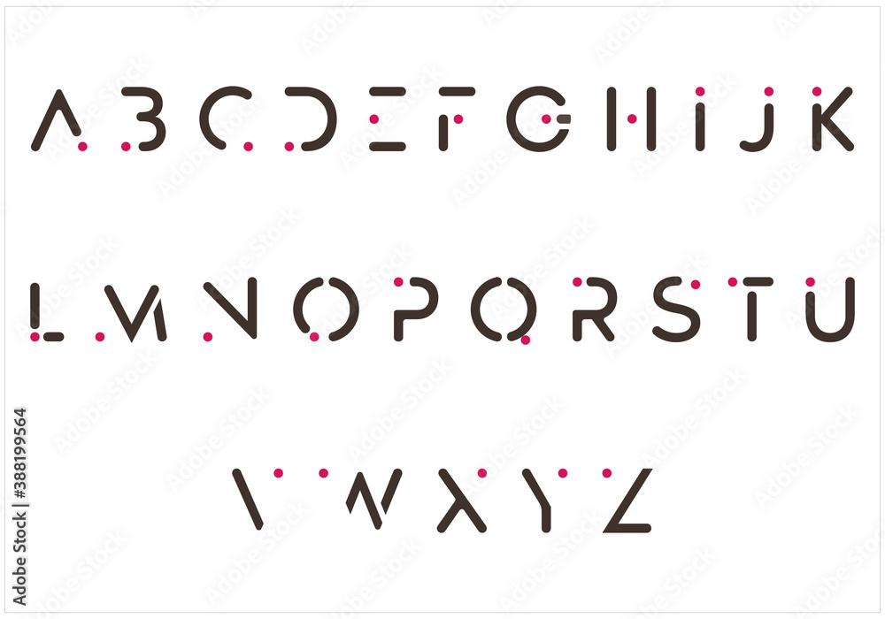 alphabet capital A to Z letter logo design - obrazy, fototapety, plakaty 