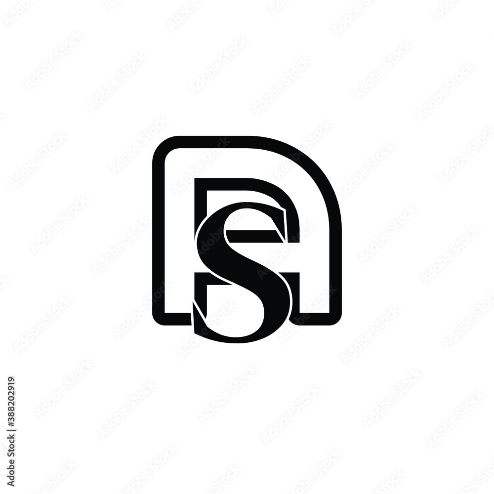 Modern Initial Letter AS Monogram Logo Stock Vector | Adobe Stock