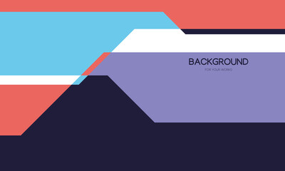 Aufkleber - Abstract background with flat colors and lines. Minimalist design concept. For use in all types of design work. Vector illustration.