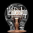 Light Bulb with Leadership Concept