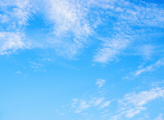 White clouds in blue sky