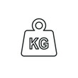 weight kg trendy flat style icon shape symbol. Mass mark logo sign. Vector illustration image. Isolated on white background.