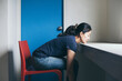 © panitan - sad serious illness woman.depressed emotion panic attacks alone sick people fear stressful.crying begging help.stop abusing domestic violence,person with health anxiety, bad frustrated exhausted