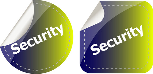 Fototapete - business security stickers label tag set isolated on white