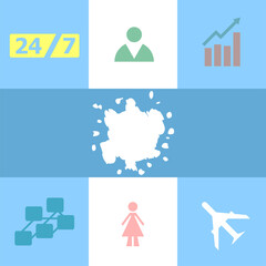 Poster - Blots. Abstract symbol . Can be used for workflow layout, diagram, business step options, banner