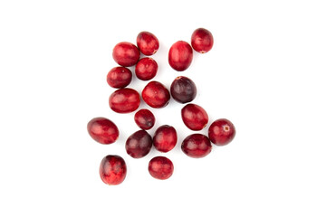 Wall Mural - cranberries isolated on white