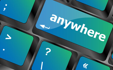 Aufkleber - Keyboard with enter button, anywhere word on it