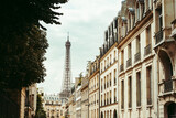 Fototapeta Paryż - Street view of Paris city, France.