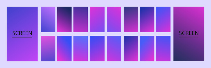 Poster - purple and violet vector template for cover, poster, brochure, mobile app. abstract color gradient b