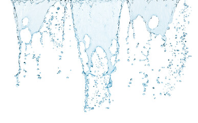 Poster - set of water flow on white background