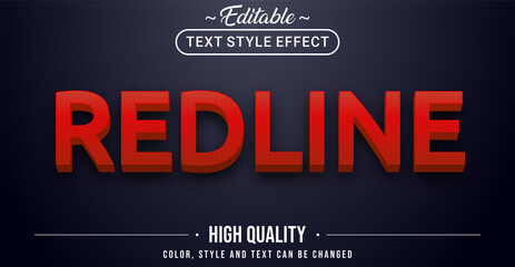 Aufkleber - Editable text style effect - Red line theme style.