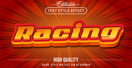 Poster - Editable text style effect - Racing theme style.