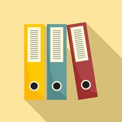 Poster - Office folders icon. Flat illustration of office folders vector icon for web design