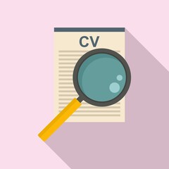 Sticker - Internship cv paper icon. Flat illustration of internship cv paper vector icon for web design