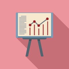 Poster - Internship banner graph icon. Flat illustration of internship banner graph vector icon for web design