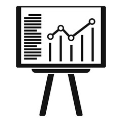 Poster - Internship banner graph icon. Simple illustration of internship banner graph vector icon for web design isolated on white background