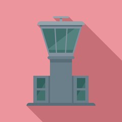 Poster - airport tower icon. flat illustration of airport tower vector icon for web design