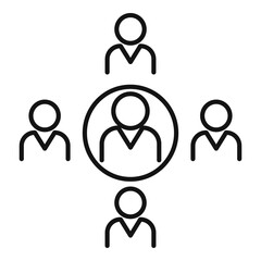 Poster - target business training icon. outline target business training vector icon for web design isolated 