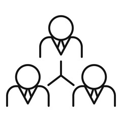 Poster - Business training scheme icon. Outline business training scheme vector icon for web design isolated on white background