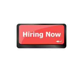 Aufkleber - Hiring now Job concept. Computer keyboard key