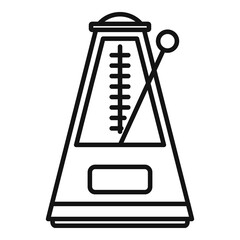 Poster - Motion metronome icon. Outline motion metronome vector icon for web design isolated on white background