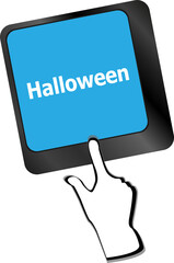 Poster - Halloween key on computer keyboard keys isolated